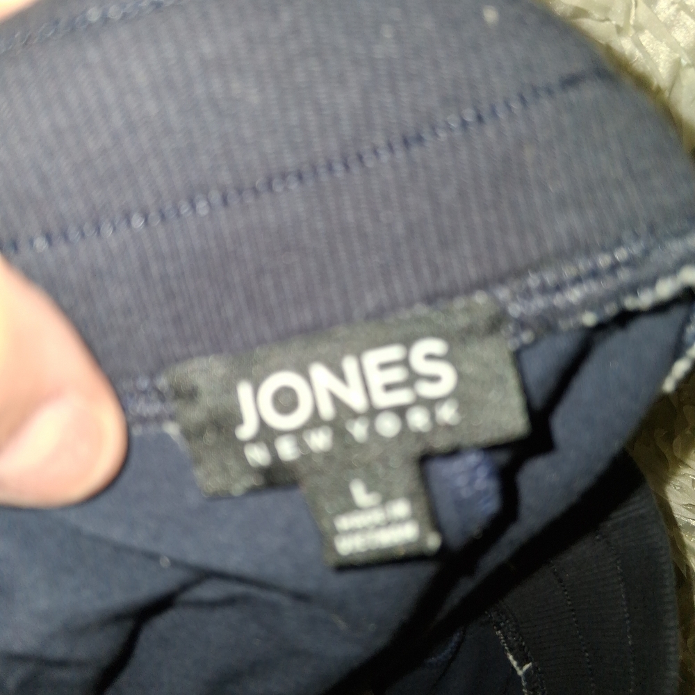 Jones New York Navy and White Striped Midi Skirt - Picture 6 of 8